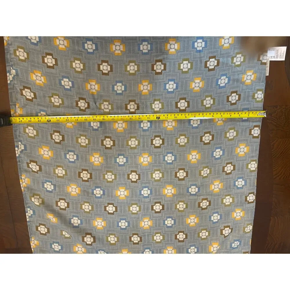 Uniqlo x Orla Kiely Stole Scarf Gray Retro Geometric Floral Print 2013 Limited